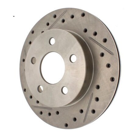 Centric StopTech Select Sport Drilled and Slotted Brake Rotor; Rear Right, StopTech 227.61037R